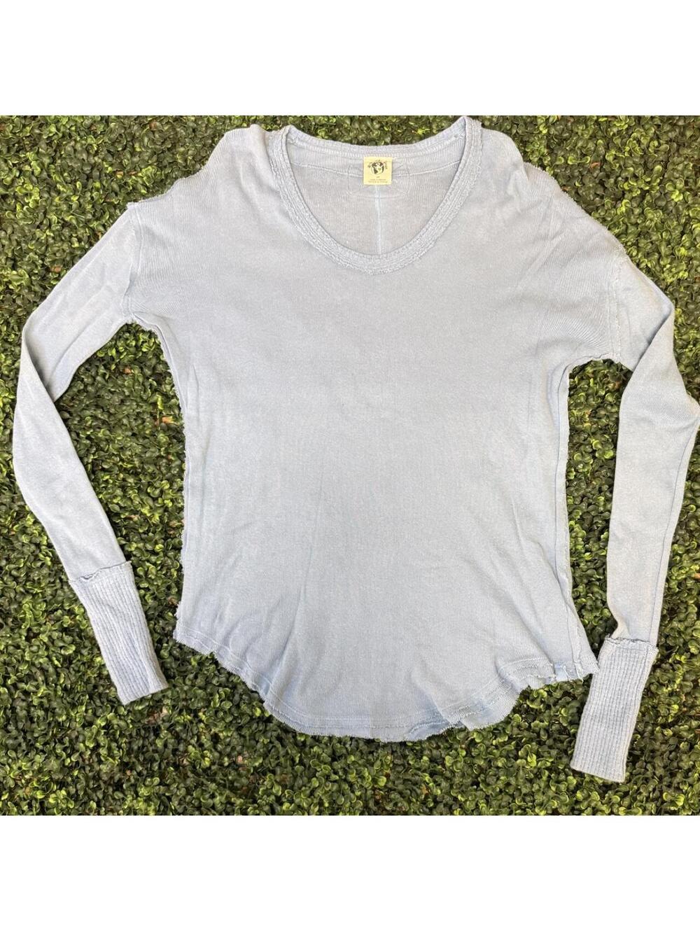 🩵 Free People We The Free Blue Thermal Top
